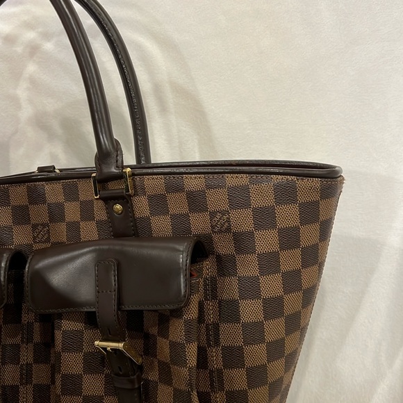 Authentic Louis Vuitton Ebene Manosque GM Damier Tote Bag - Picture 3 of 16